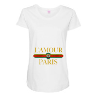 Paris L'amour   Fashion Tiger Face   I Love Paris   Retro Maternity Scoop Neck T-shirt | Artistshot