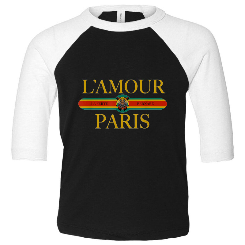 Paris L'amour   Fashion Tiger Face   I Love Paris   Retro Toddler 3/4 Sleeve Tee by Anitabostic | Artistshot