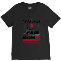 Wembley Live Aid Concert Remastered, London England Wemblay Stadium, M V-neck Tee | Artistshot