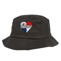 Panama For Men Panamanian Heart Flag For Women Panama T Shirt Bucket Hat | Artistshot