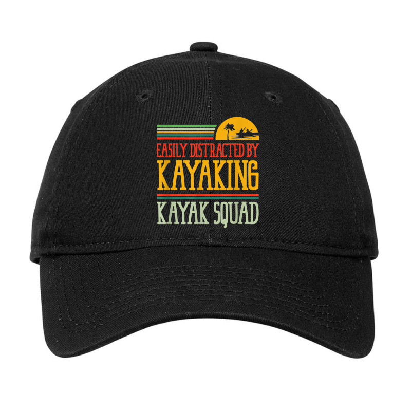 Distracted By Kayaking Canoe Paddling Kayak Adjustable Cap | Artistshot