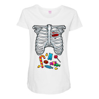 Halloween Costume Xray Skeleton Rib Heart Candy Adult Kids Maternity Scoop Neck T-shirt | Artistshot