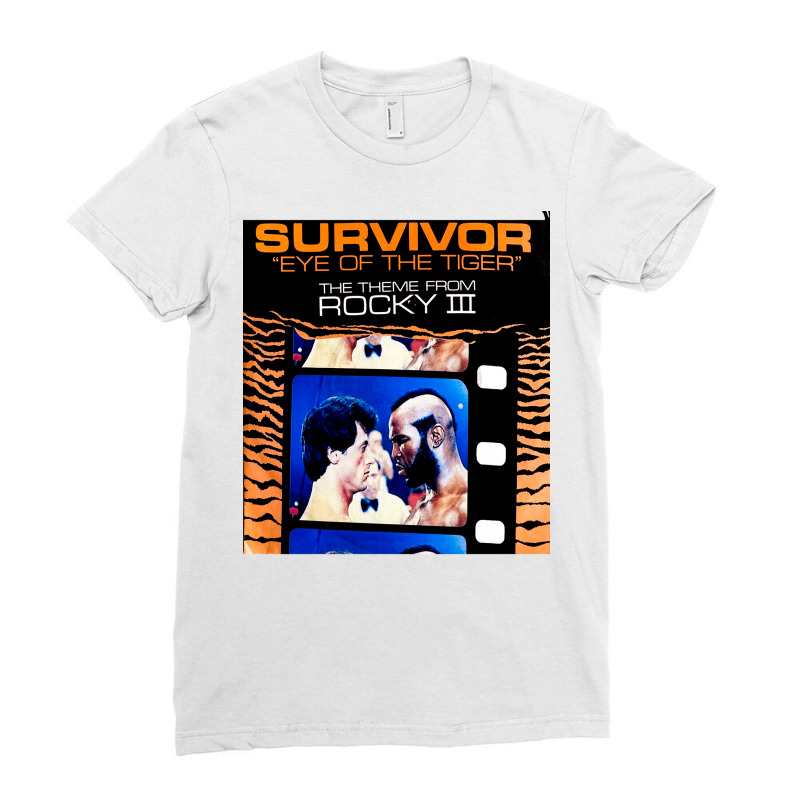 Survivor, Eye Of The Tiger, Survivor, Eye, The Tiger, Survivor, Eye Of Ladies Fitted T-shirt | Artistshot