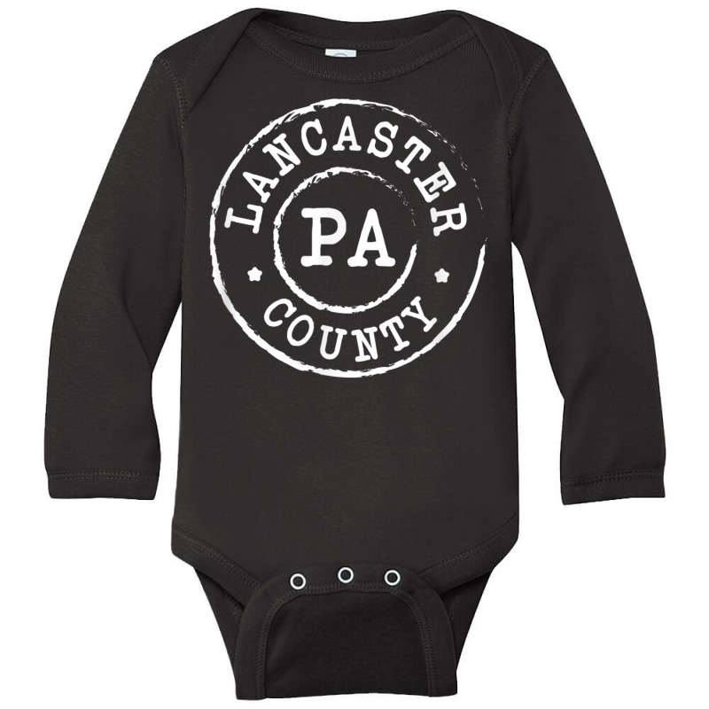 Lancaster County Pa Shirt Pennsylvania T Shirt Long Sleeve Baby Bodysuit | Artistshot