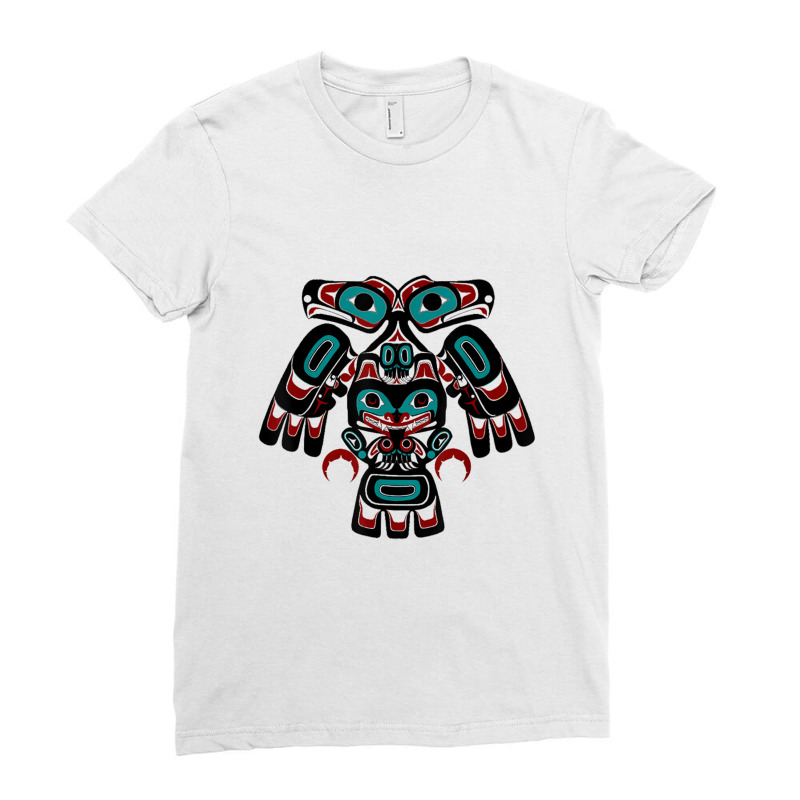 Alaska Native American Indian Tlingit Eagle Bear Clan Spirit Ladies Fitted T-Shirt by IrisritenourQ | Artistshot