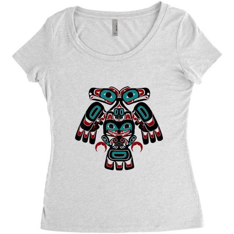 Alaska Native American Indian Tlingit Eagle Bear Clan Spirit Women's Triblend Scoop T-shirt by IrisritenourQ | Artistshot