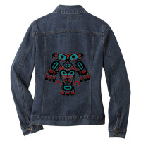 Alaska Native American Indian Tlingit Eagle Bear Clan Spirit Ladies Denim Jacket | Artistshot