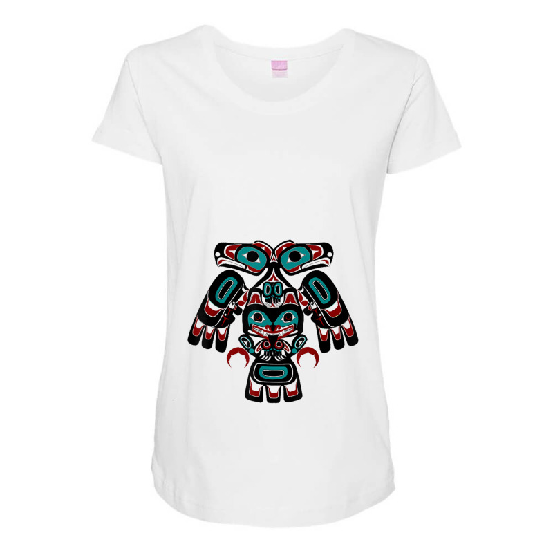 Alaska Native American Indian Tlingit Eagle Bear Clan Spirit Maternity Scoop Neck T-shirt by IrisritenourQ | Artistshot