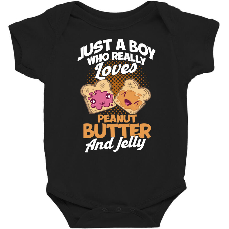 Peanut Butter T  Shirt A Boy Who Loves Peanut Butter And Jelly Peanut Baby Bodysuit | Artistshot