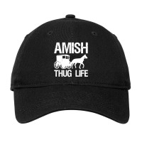 Amish Thug With Horse & Buggy Gangster Adjustable Cap | Artistshot