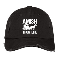 Amish Thug With Horse & Buggy Gangster Vintage Cap | Artistshot