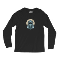 Astronaut Selfie With Moon Long Sleeve Shirts | Artistshot