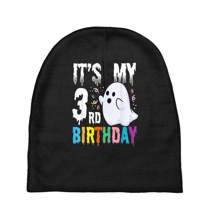 Its My 3rd Birthday â€“ Halloween Spooky Season B Day Lover Baby Beanies by Fly | Artistshot