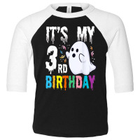 Its My 3rd Birthday â€“ Halloween Spooky Season B Day Lover Toddler 3/4 Sleeve Tee | Artistshot