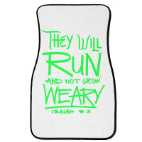 They Will Run And Not Grow Weary Isaiah 4631 Christian Premium T Shirt Front Car Mat | Artistshot