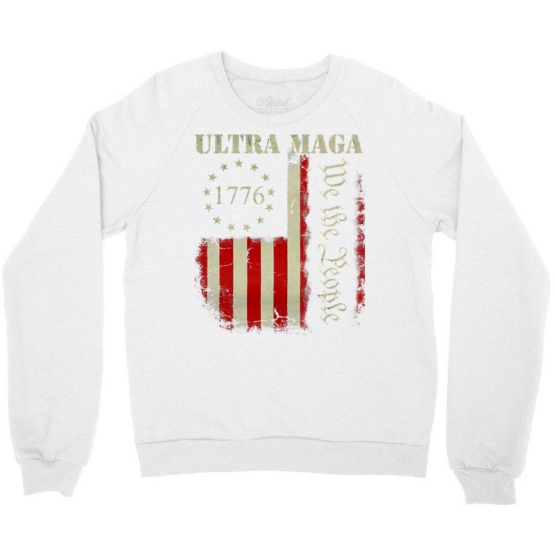 Vintage Ultra Maga We The People Proud Republican Usa Flag Pullover Ho Crewneck Sweatshirt by cm-arts | Artistshot