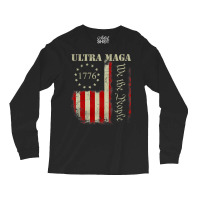 Vintage Ultra Maga We The People Proud Republican Usa Flag Pullover Ho Long Sleeve Shirts | Artistshot