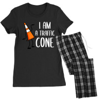 I Am A Traffic Cone Orange Lazy Easy Costumes Halloween Women's Pajamas Set | Artistshot