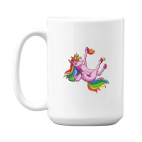 Funny Unicorn Rock Climbing Bouldering Rainbow 15 Oz Coffee Mug | Artistshot