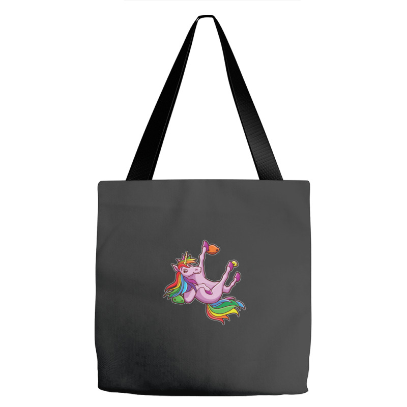 Funny Unicorn Rock Climbing Bouldering Rainbow Tote Bags | Artistshot