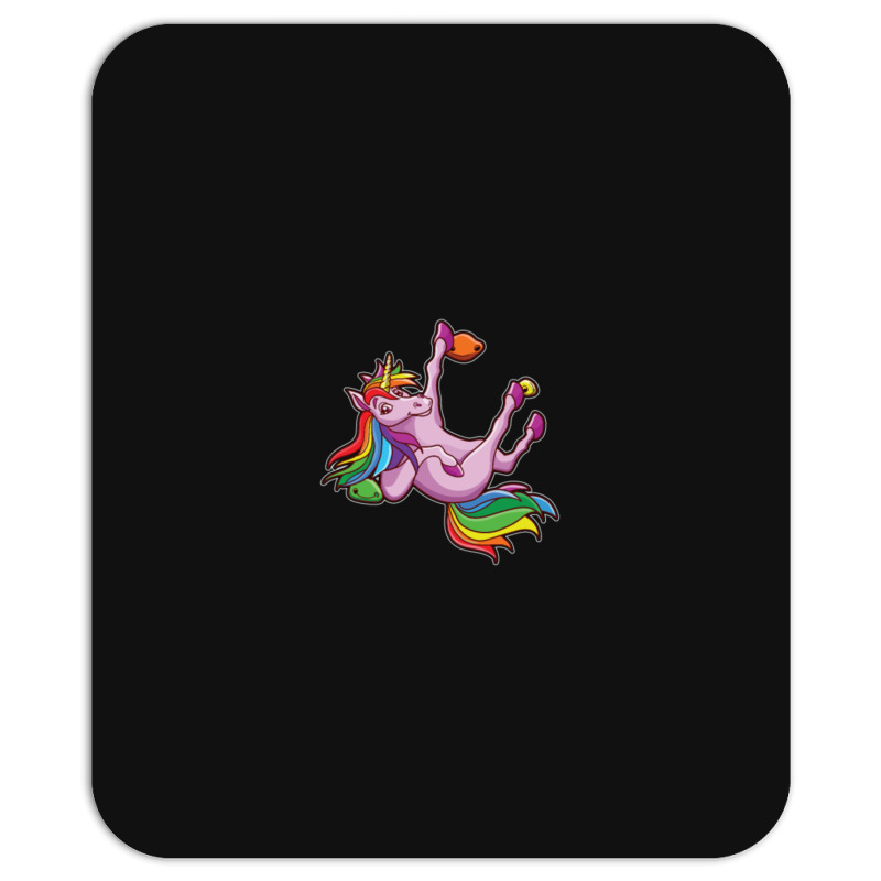 Funny Unicorn Rock Climbing Bouldering Rainbow Mousepad | Artistshot