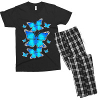 Majestic Butterfly   Blue Butterflies Morpho T Shirt Men's T-shirt Pajama Set | Artistshot