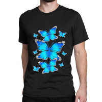 Majestic Butterfly   Blue Butterflies Morpho T Shirt Classic T-shirt | Artistshot