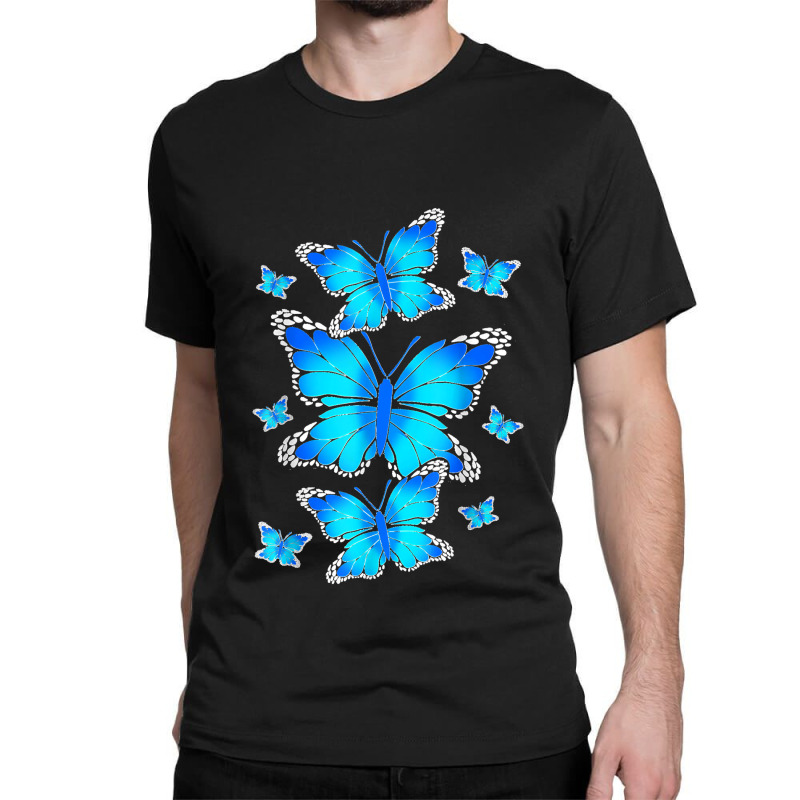 Majestic Butterfly   Blue Butterflies Morpho T Shirt Classic T-shirt by SteveMartindale | Artistshot