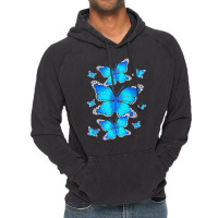 Majestic Butterfly   Blue Butterflies Morpho T Shirt Vintage Hoodie | Artistshot