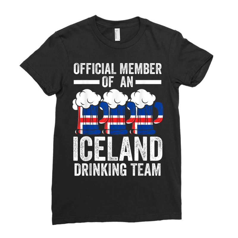 Member Iceland Drinking Iceland Iceland Drinking Team Ladies Fitted T-Shirt by Hulk | Artistshot