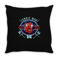 Zombie War, Zombie War Painting, Zombie War Vintage, Zombie War Zombie Throw Pillow | Artistshot