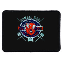 Zombie War, Zombie War Painting, Zombie War Vintage, Zombie War Zombie Rectangle Patch | Artistshot