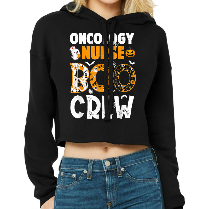 Oncology Nurse Boo Crew Shirt Cute Nurse Halloween Costume T Shirt Cropped Hoodie by AndreaRomero | Artistshot