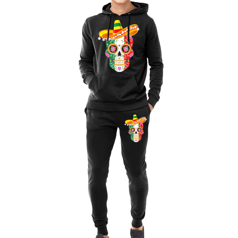 Fiesta Sugar Skull Rose Calavera Mexican Flag Cinco De Mayo T Shirt Co Hoodie & Jogger set by DonnaLee | Artistshot