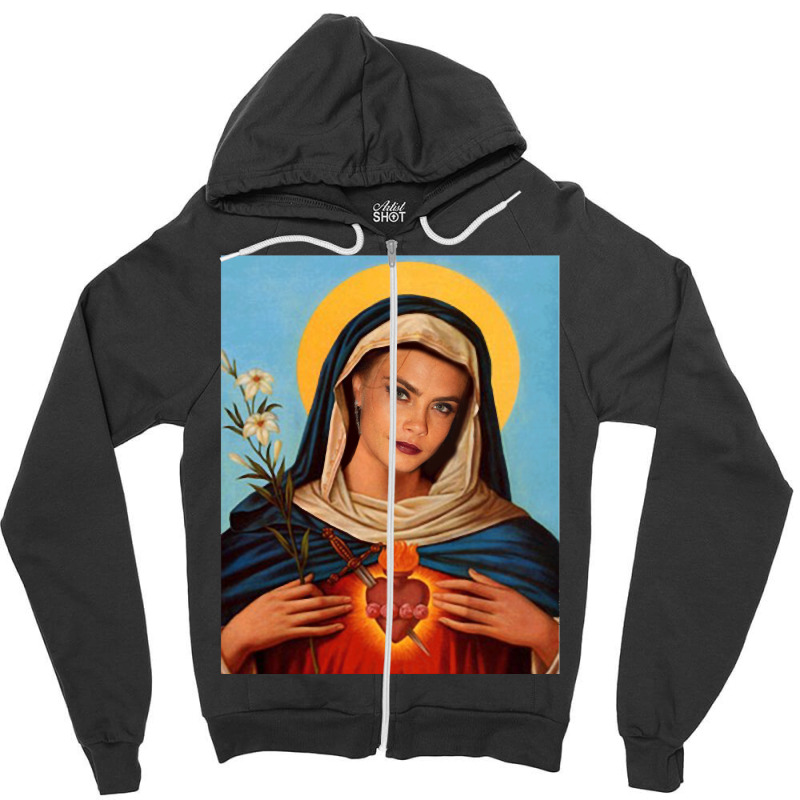 Holy Cara Delevingne Classic Zipper Hoodie | Artistshot