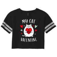 My Cat Is My Valentines Day. Scorecard Crop Tee | Artistshot