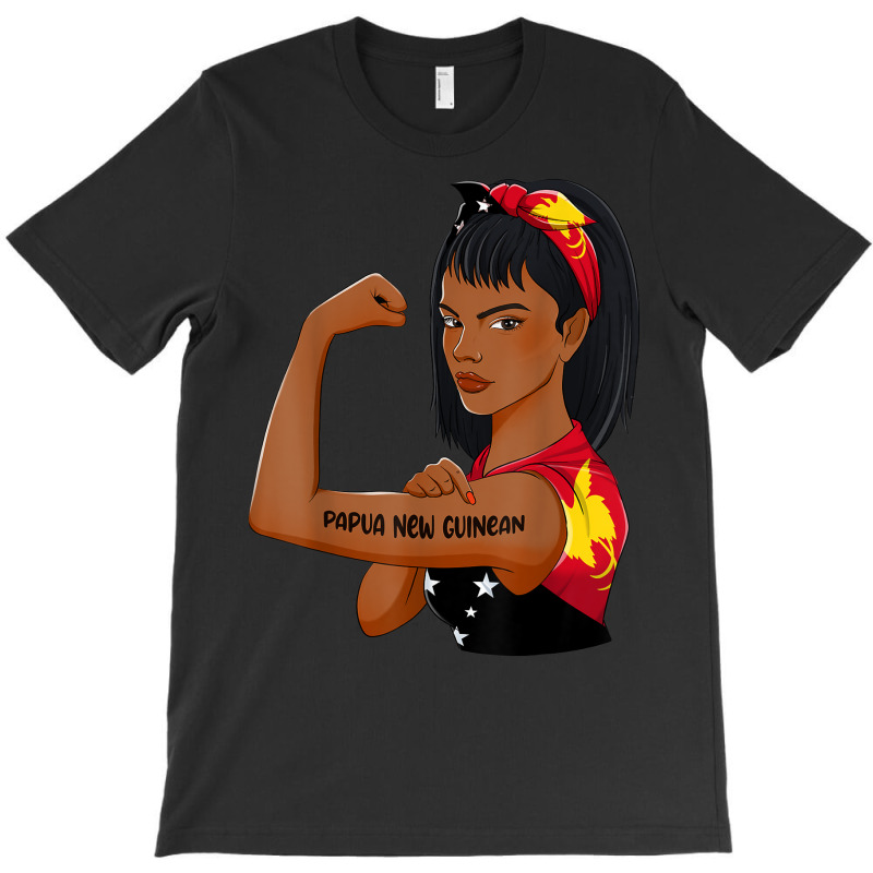 Messy Bun Black Girl Papua New Guinea Flag Papua New Guinean T-shirt | Artistshot