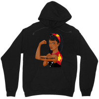 Messy Bun Black Girl Papua New Guinea Flag Papua New Guinean Unisex Hoodie | Artistshot