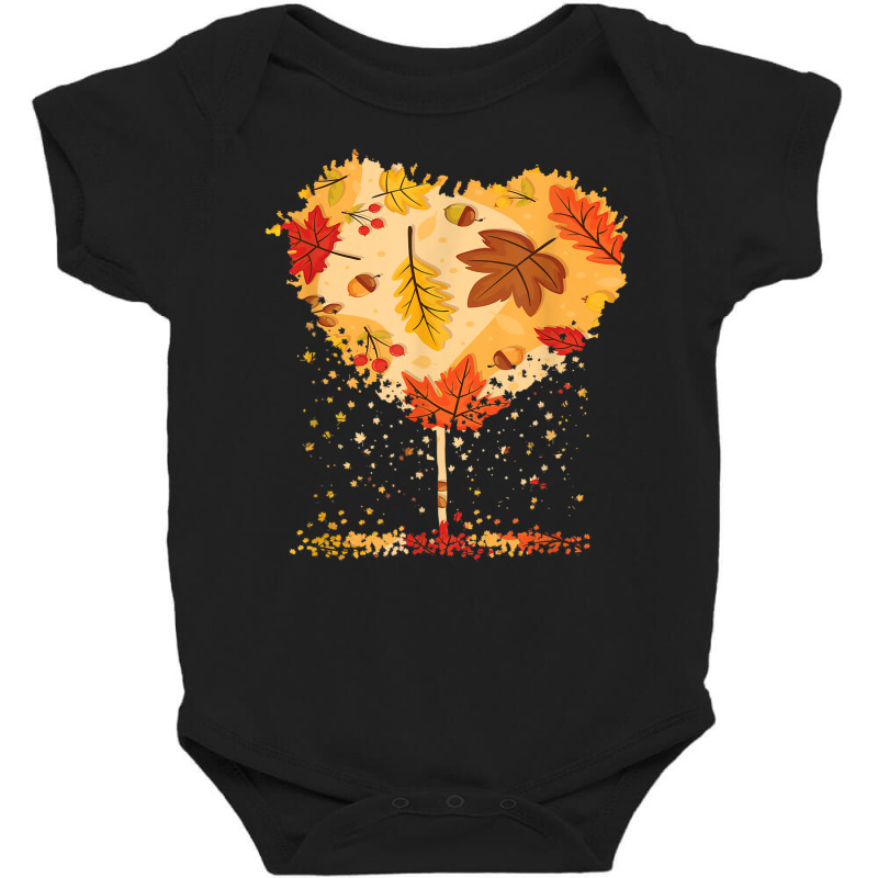 Maple Leaf Autumn Tree Orange Fall Leaves Season Baby Bodysuit by Blimpie | Artistshot