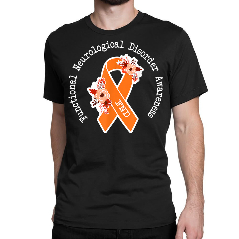 Functional Neurological Disorder Awareness Fnd Orange Ribbon T Shirt Classic T-shirt by cm-arts | Artistshot