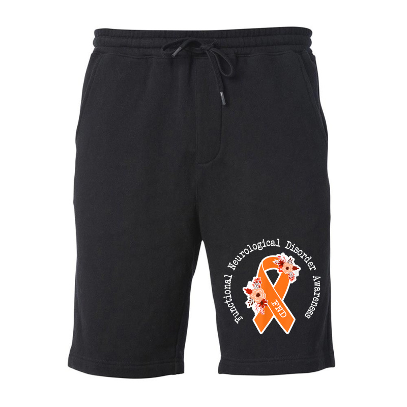 Functional Neurological Disorder Awareness Fnd Orange Ribbon T Shirt Fleece Short by cm-arts | Artistshot