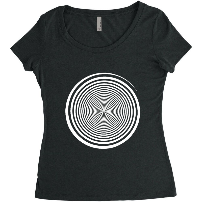 White Swirl Self Hypnosis   Hypnotic Trance Trippy Swirl Women's Triblend Scoop T-shirt by Leslietorresw | Artistshot