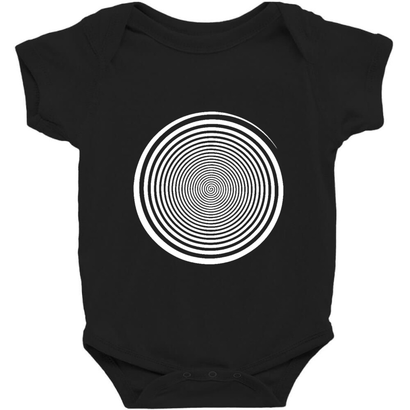 White Swirl Self Hypnosis   Hypnotic Trance Trippy Swirl Baby Bodysuit by Leslietorresw | Artistshot