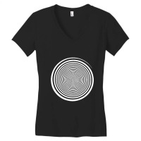 White Swirl Self Hypnosis   Hypnotic Trance Trippy Spiral Pullover Hoo Women's V-neck T-shirt | Artistshot