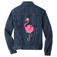 Flower Pink Mama Bird Momma Flamingo Summer Sea 2019 Floral Men Denim Jacket | Artistshot