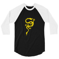 Chinese Dragon Cool Oriental Asian Kung Fu 3/4 Sleeve Shirt | Artistshot