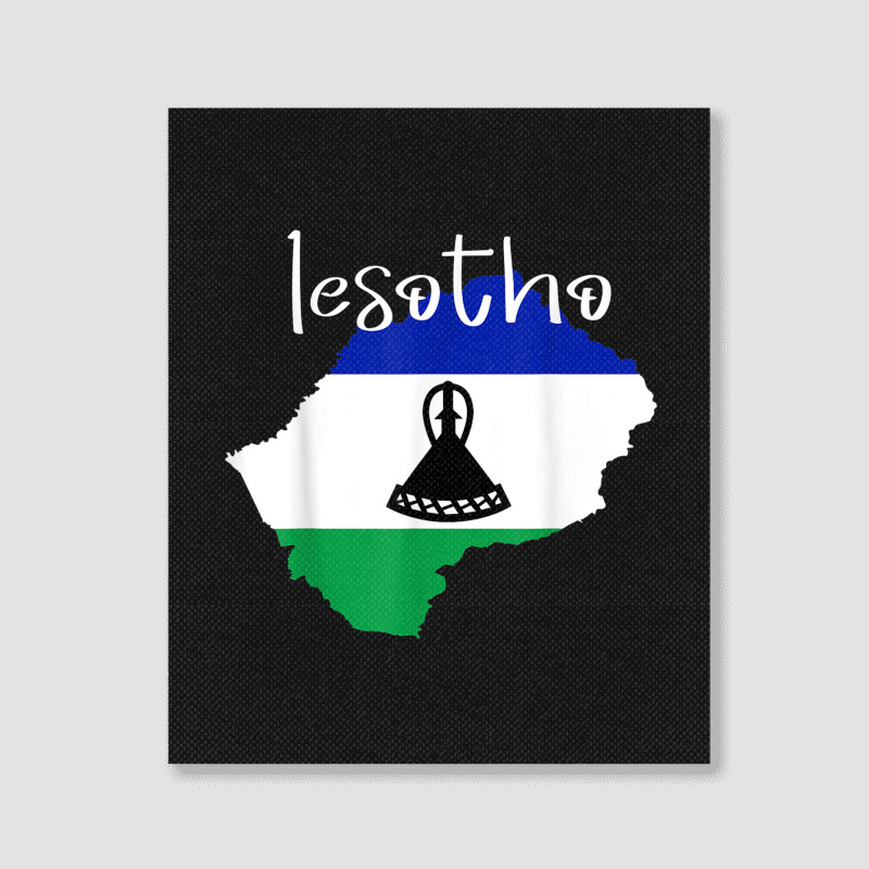 Lesotho Tshirt Portrait Canvas Print | Artistshot