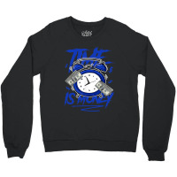 Racer Blue 5s  To Match Time Is Money Shoes 5 Racer Blue Crewneck Sweatshirt | Artistshot