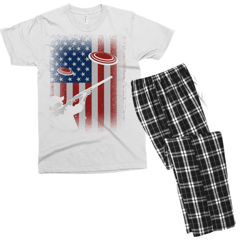 Skeet Trap Sporting Clays Patriotic American Men's Women's Pullover Ho Men's T-shirt Pajama Set | Artistshot