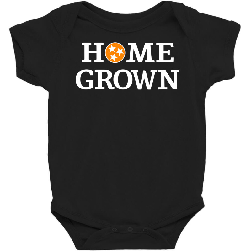 Orange & White Tennessee State Flag Apparel Tn Home Grown Pullover Hoo Baby Bodysuit by cm-arts | Artistshot